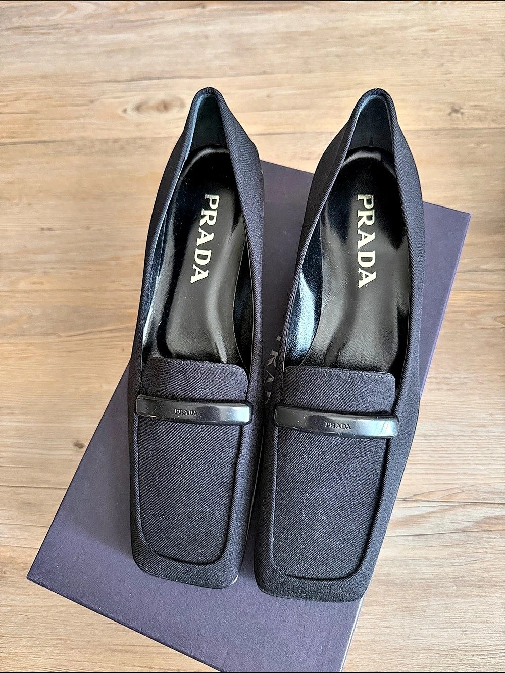 Prada Black shoes with box never worn